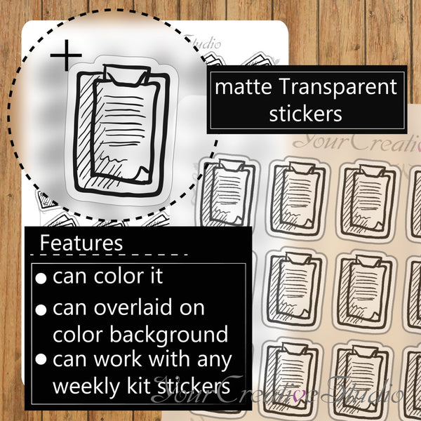Transparent clear matte note Stickers – YourCreativeStudio