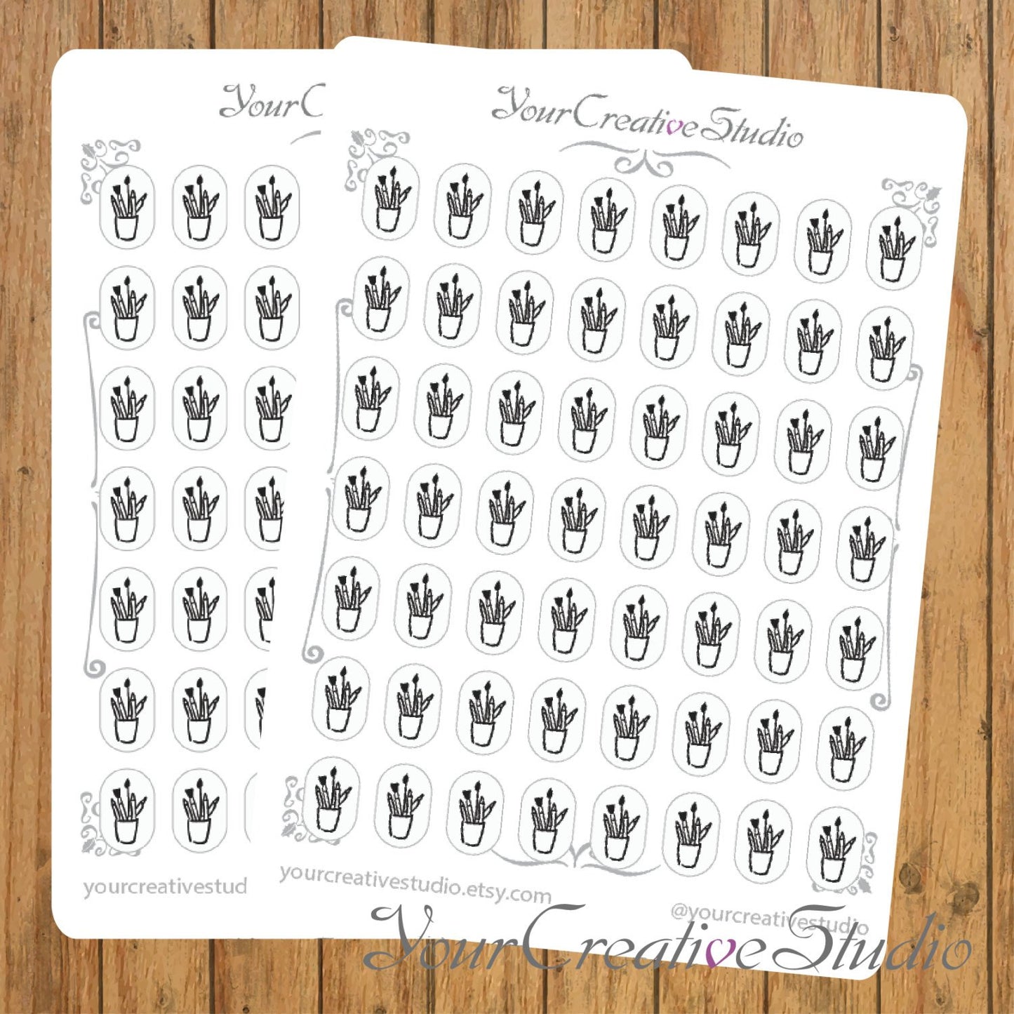 Transparent clear matte Paint Stickers - YourCreativeStudio