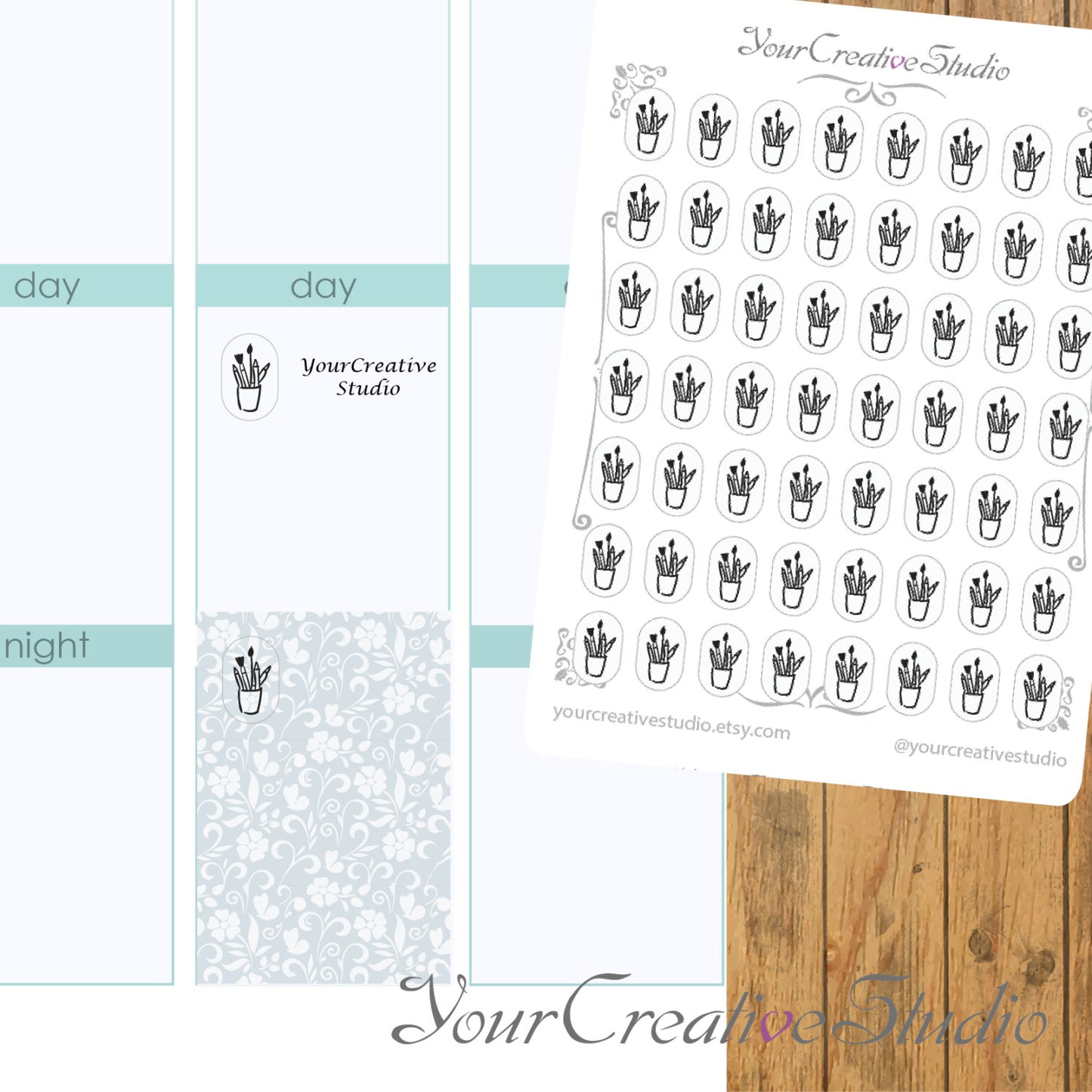 Transparent clear matte Paint Stickers - YourCreativeStudio