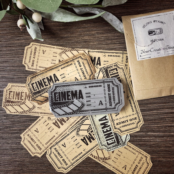 Your Creative Studio Cling Stamp Movie Ticket CLS 0004 YourCreativeStudio