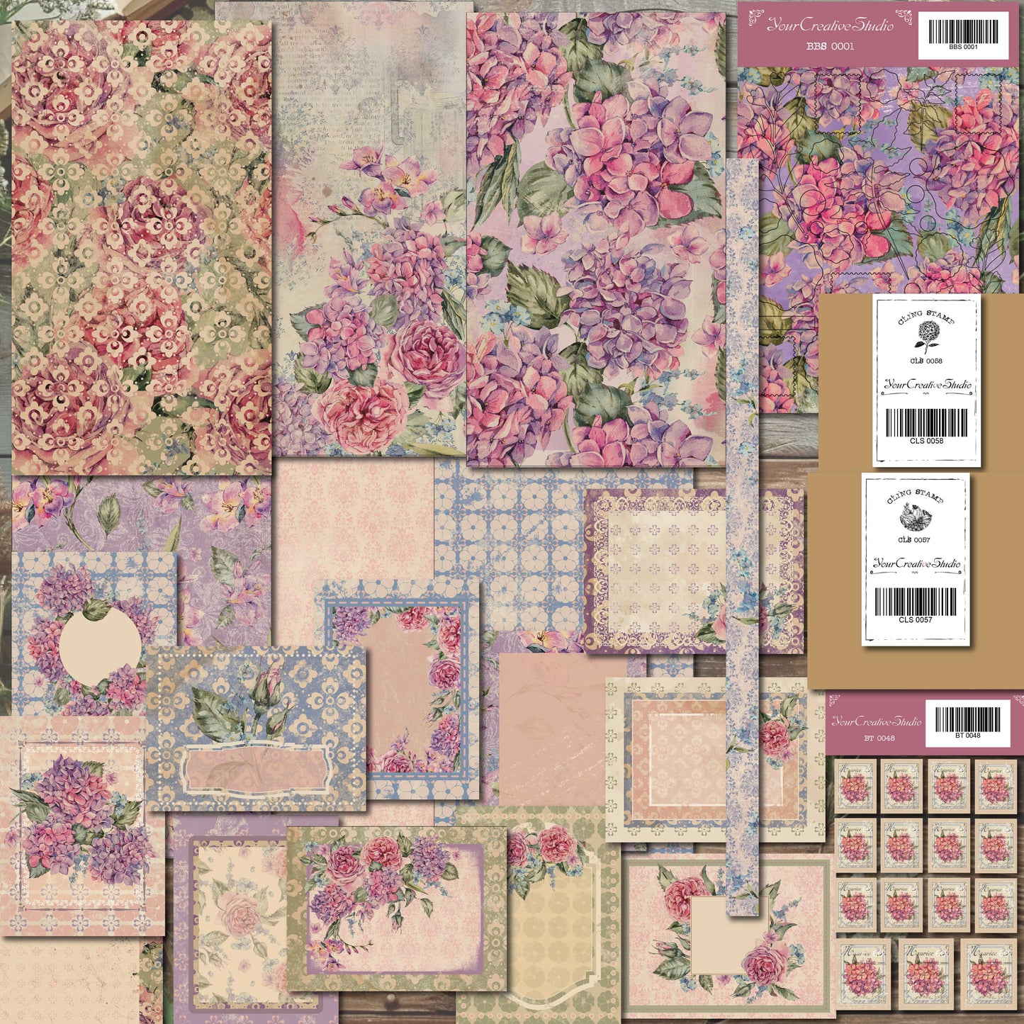 Vintage Hydrangea themed Collection-DPKL983HGXN