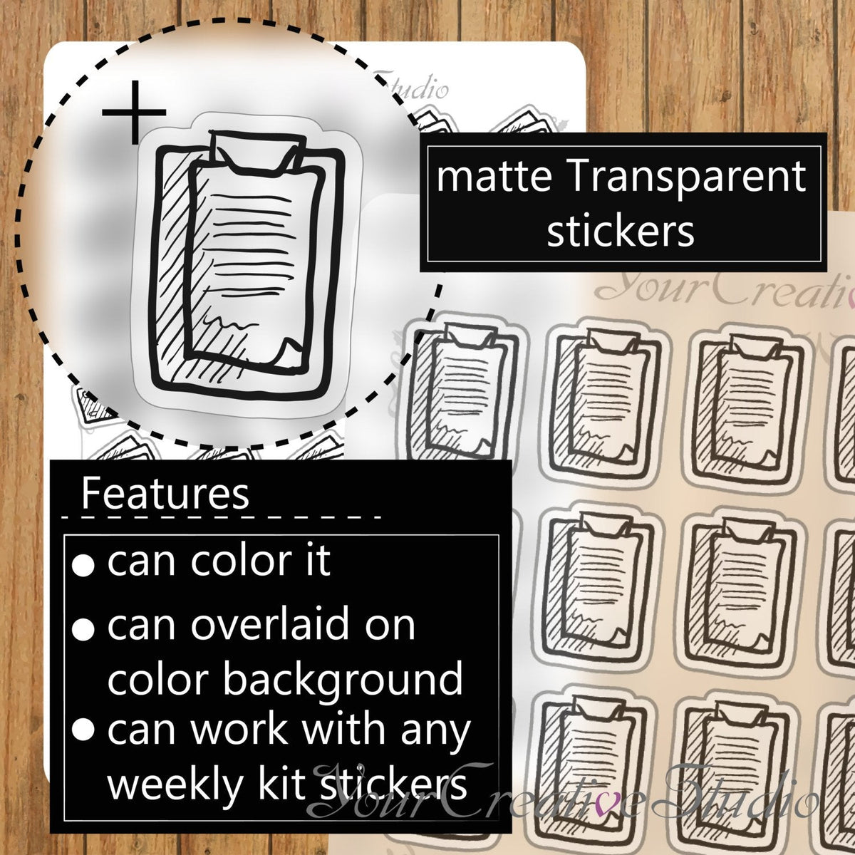 Translucent Sticker Notes Transparent clear matte note Stickers – YourCreativeStudio