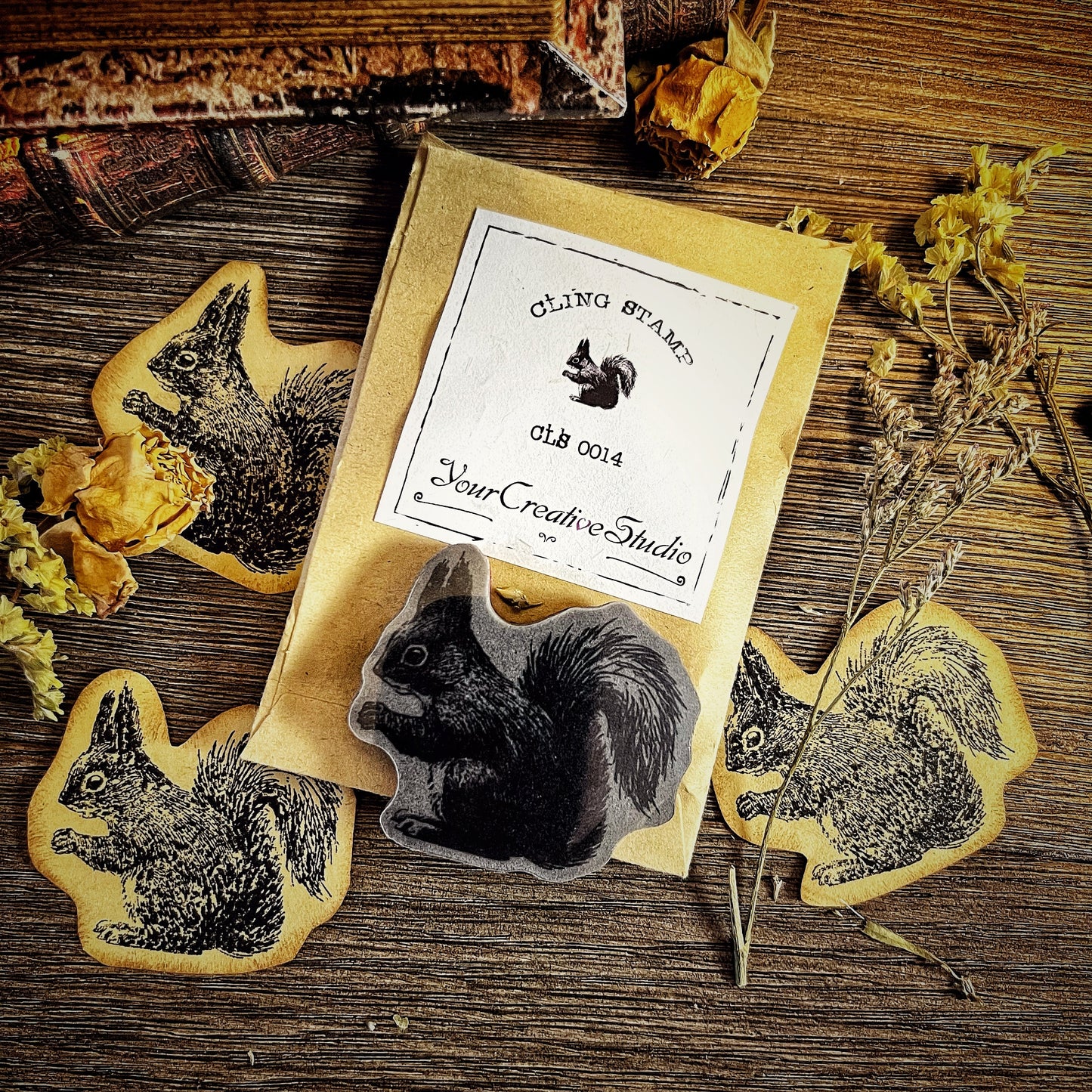 Your Creative Studio Cling Stamp Squirrel Side CLS 0014