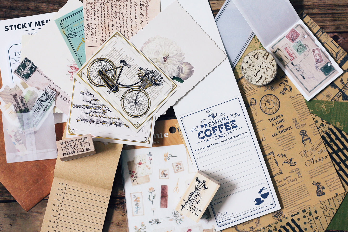 October planner stationery box - Vintage themed - YourCreativeStudio