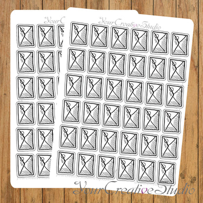 Transparent clear matte mail Stickers - YourCreativeStudio