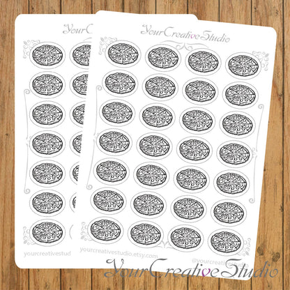 Transparent clear matte Pizza Stickers - YourCreativeStudio