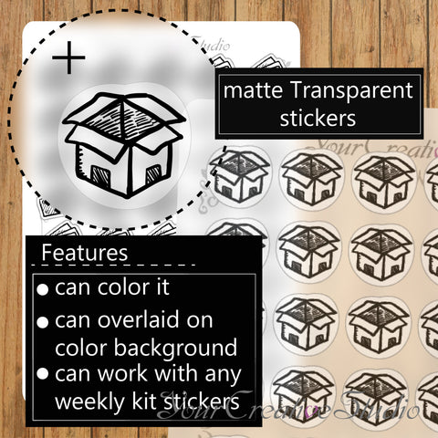 Transparent clear matte Parcels Stickers - YourCreativeStudio