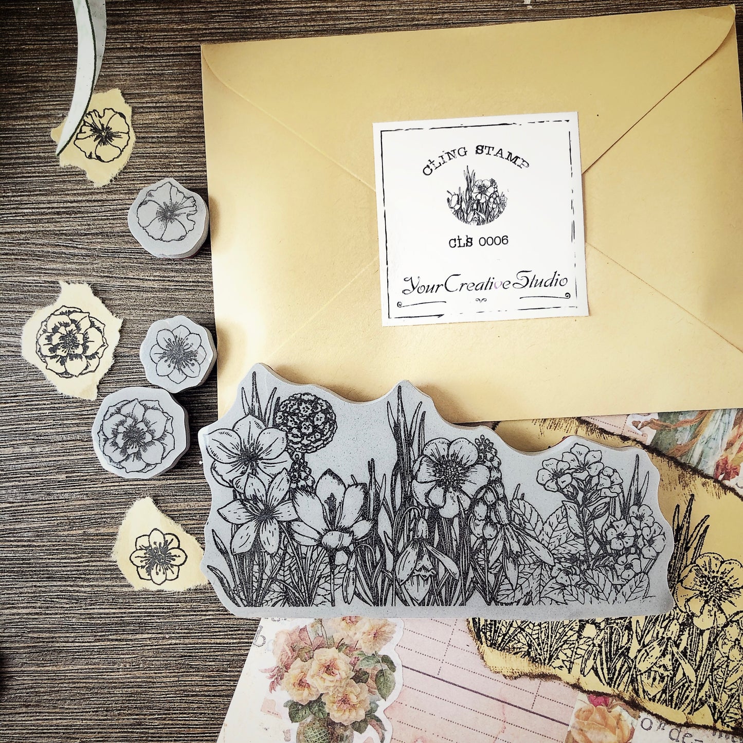 Your Creative Studio Cling Stamp Flower garden CLS 0006