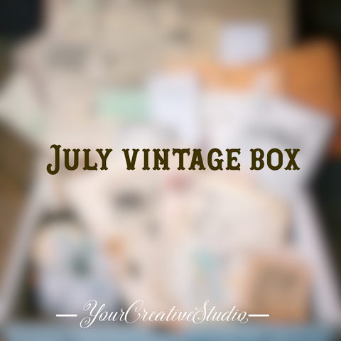 July planner stationery box - Vintage themed - YourCreativeStudio